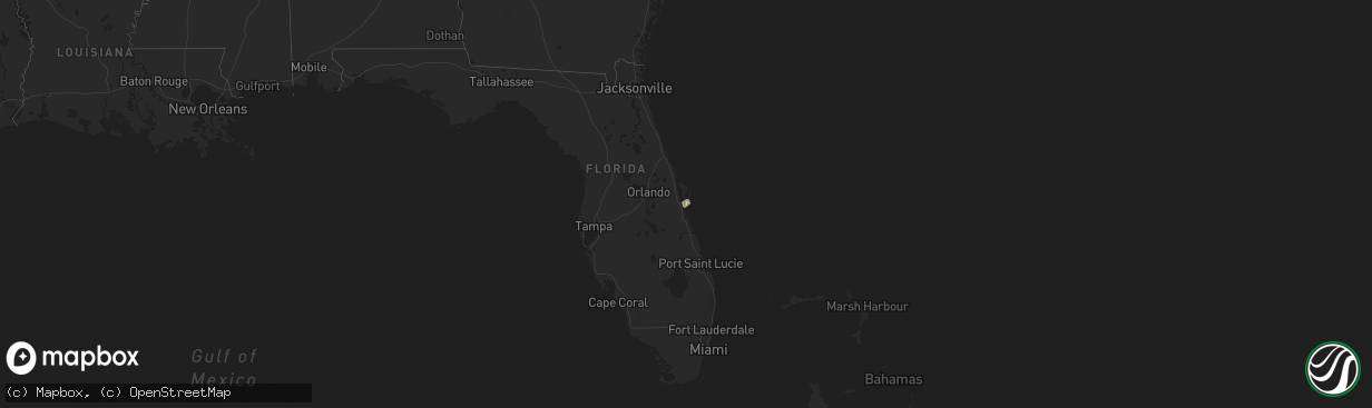 Hail map in Florida on February 26, 2020