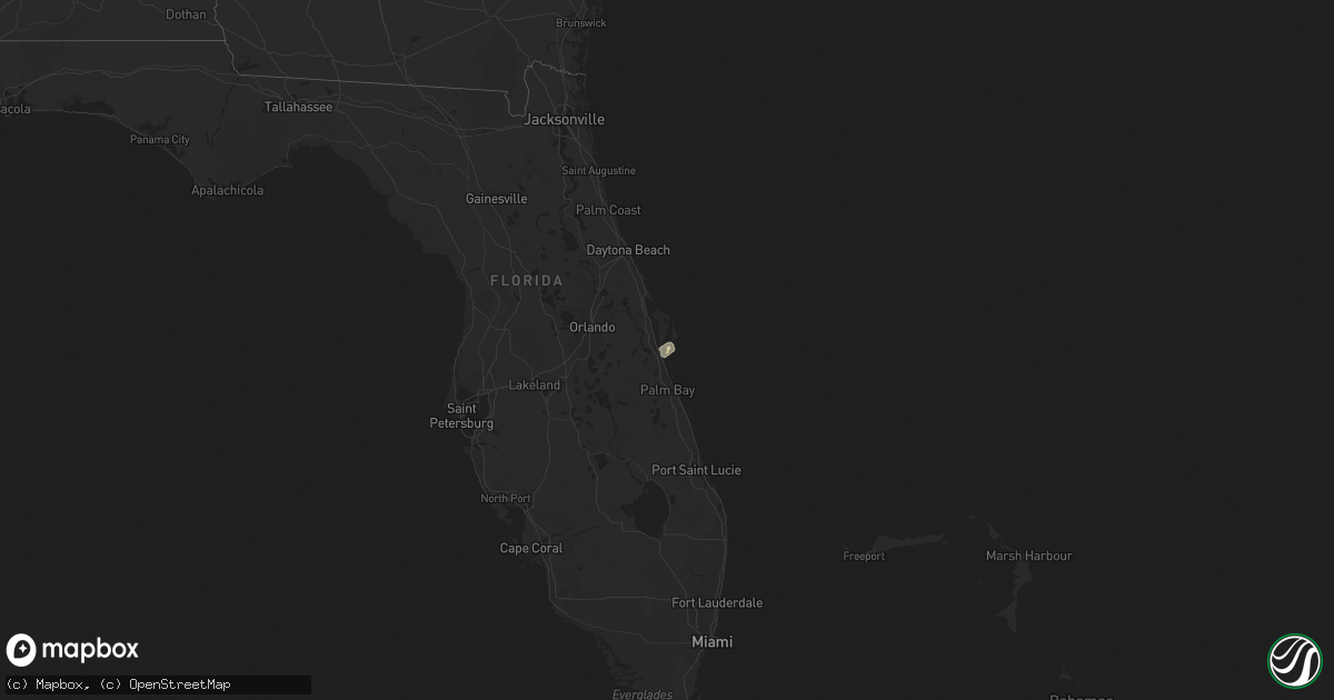Hail map in Florida on February 26, 2020