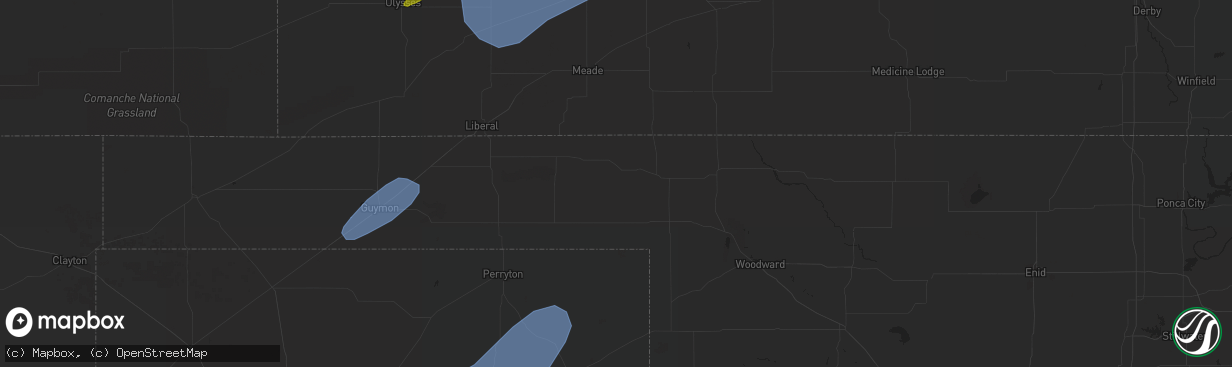 Hail map in Amarillo, TX on February 26, 2023