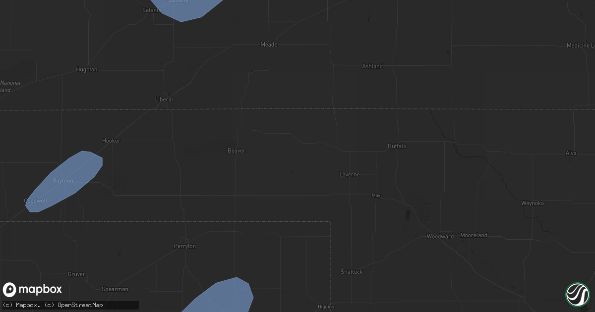 Hail map in Amarillo, TX on February 26, 2023