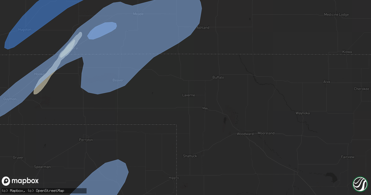 Hail map in Borger, TX on February 26, 2023