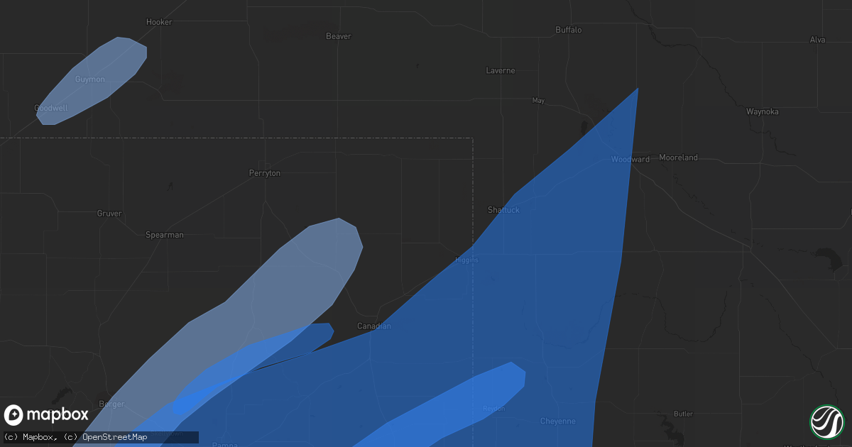 Hail map in Childress, TX on February 26, 2023