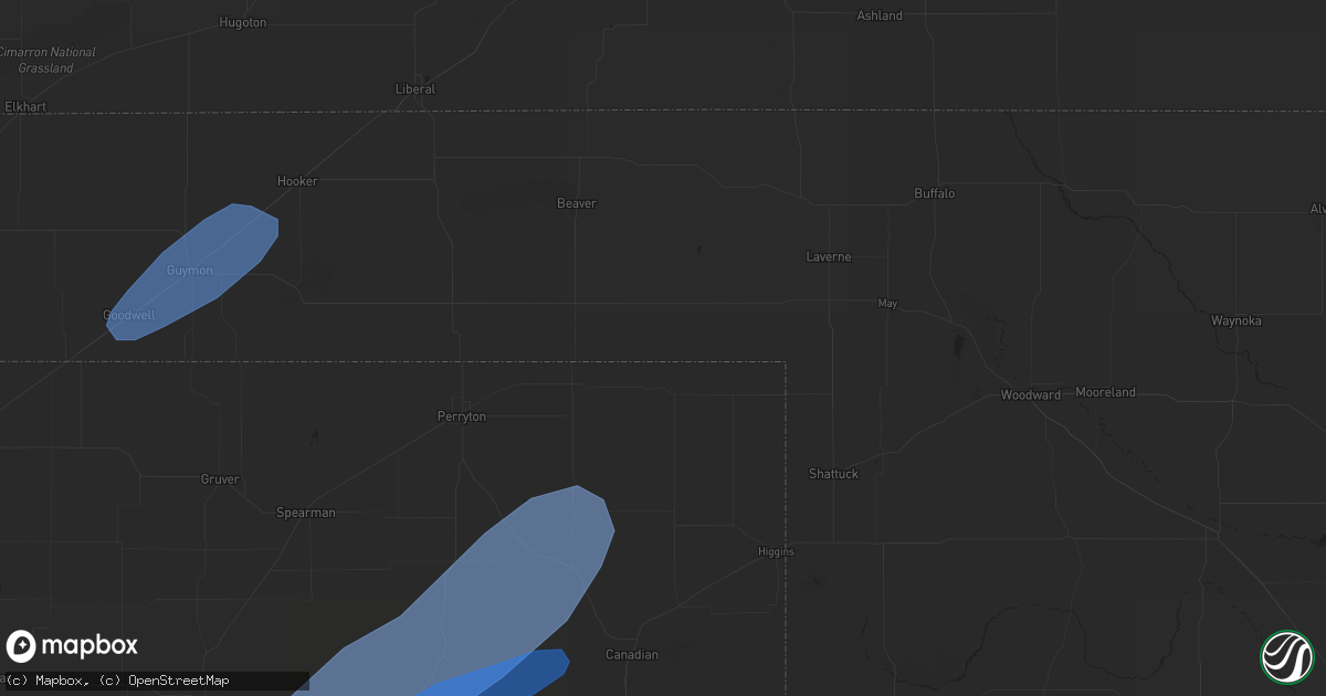 Hail map in Clarendon, TX on February 26, 2023