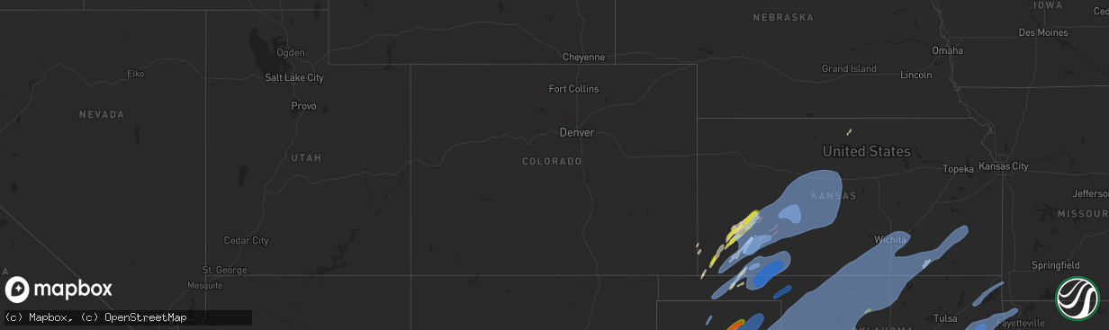 Hail map in Colorado on February 26, 2023