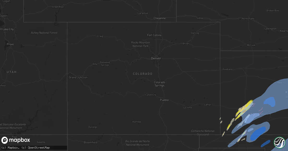 Hail map in Colorado on February 26, 2023