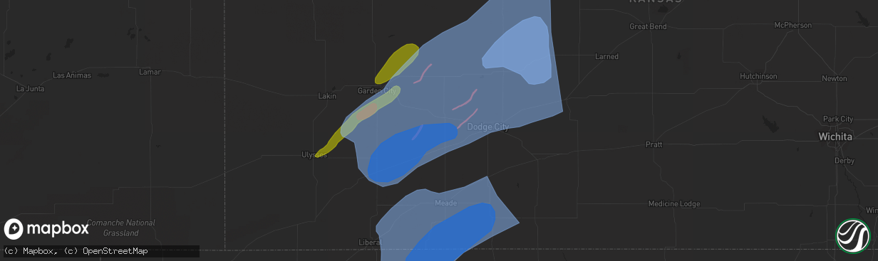 Hail map in Jetmore, KS on February 26, 2023