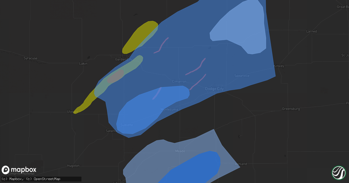 Hail map in Jetmore, KS on February 26, 2023