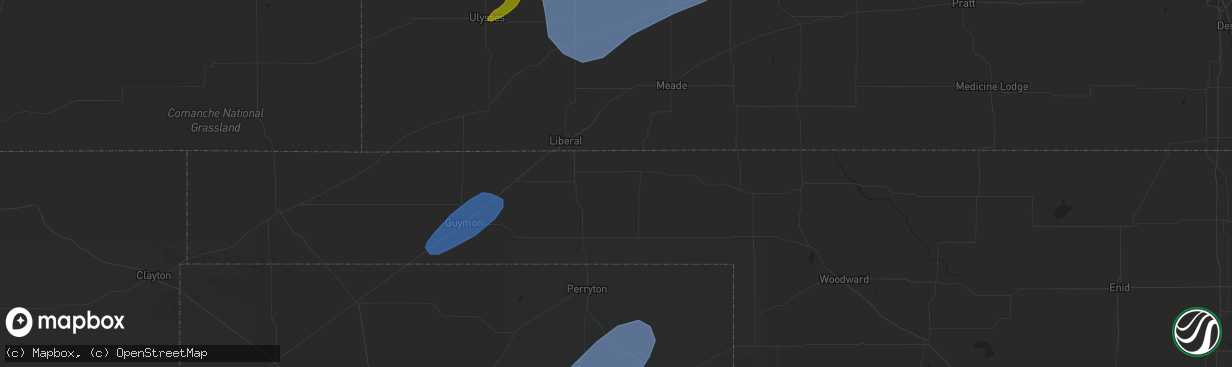 Hail map in Panhandle, TX on February 26, 2023