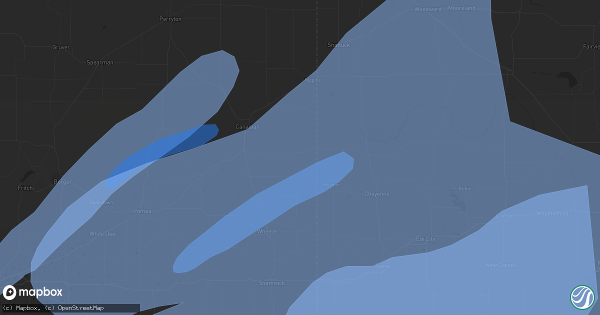 Hail map in Snyder, TX on February 26, 2023