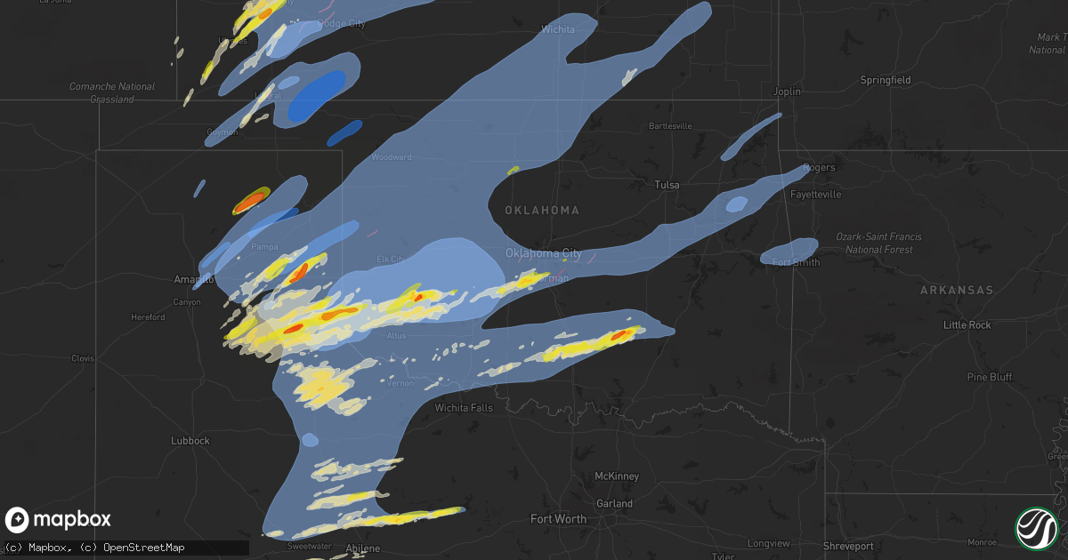 Hail map on February 26, 2023