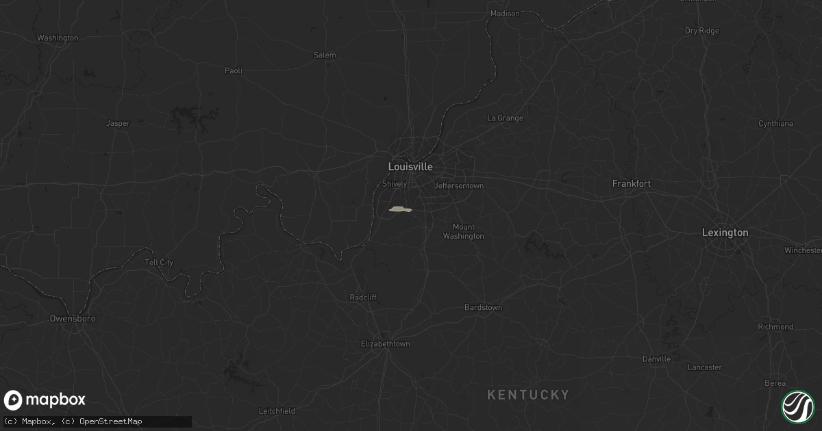 Hail map in Fairdale, KY on February 26, 2024