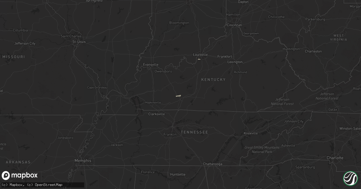 Hail map on February 26, 2024