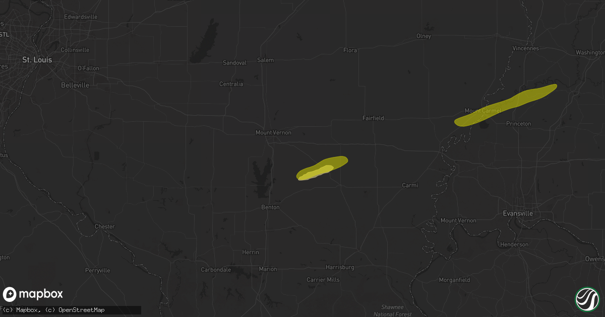 Hail map in Belle Rive, IL on February 26, 2025