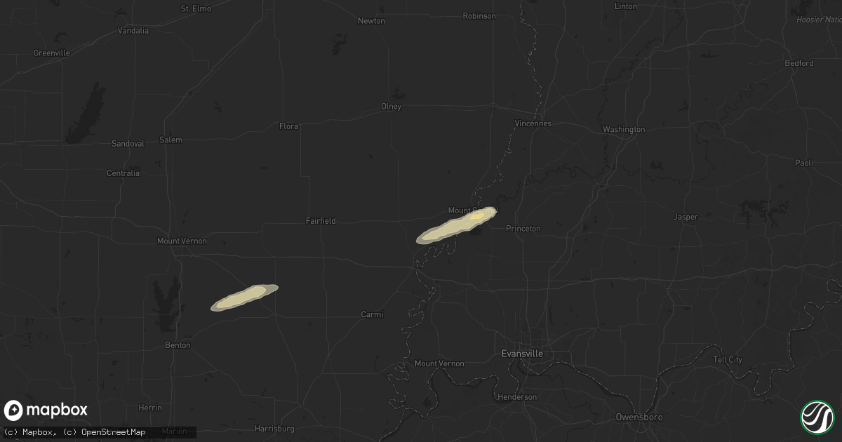 Hail map in Browns, IL on February 26, 2025