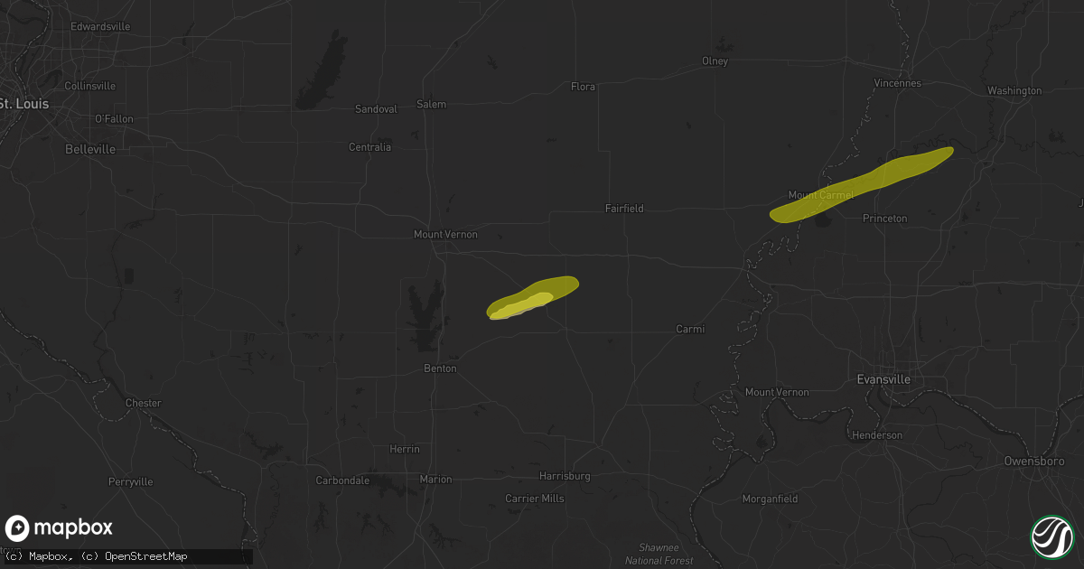 Hail map in Dahlgren, IL on February 26, 2025