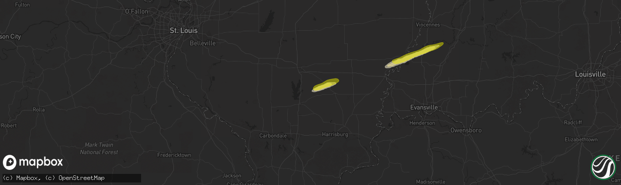 Hail map in Ewing, IL on February 26, 2025