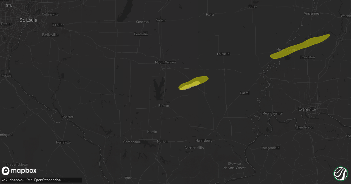 Hail map in Ewing, IL on February 26, 2025