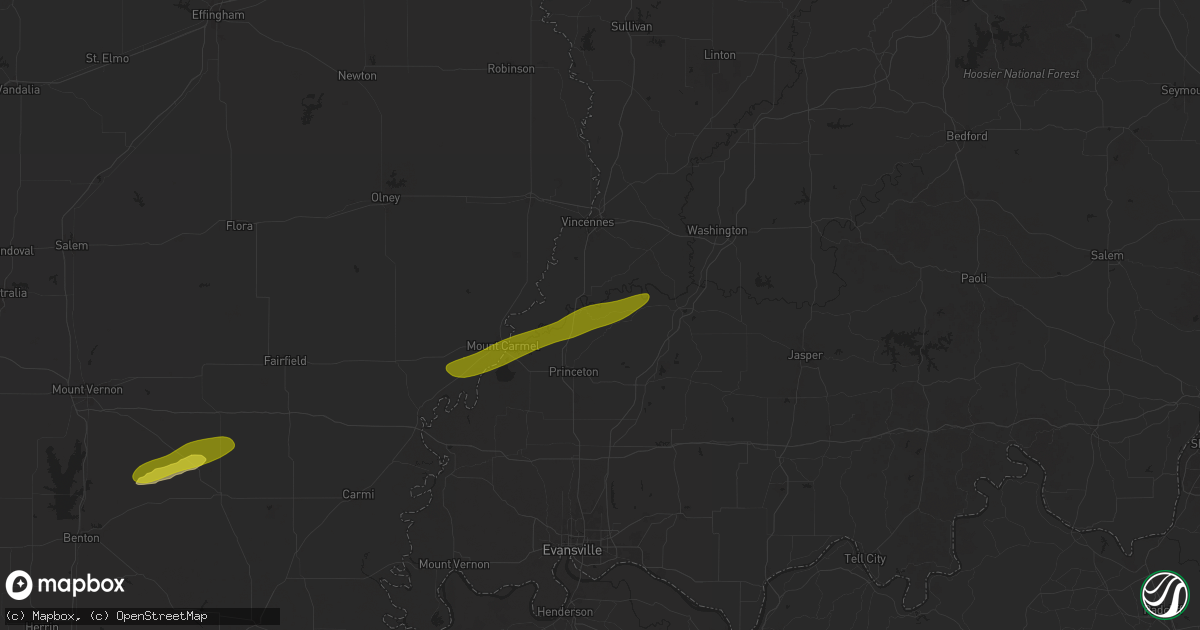Hail map in Hazleton, IN on February 26, 2025