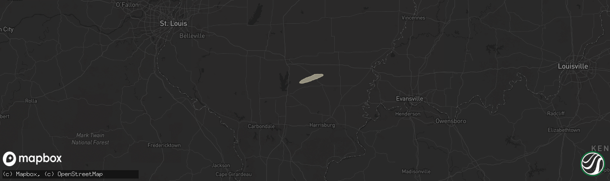 Hail map in Macedonia, IL on February 26, 2025