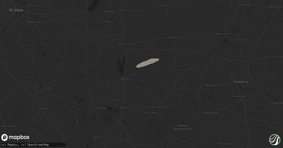 Hail map in Macedonia, IL on February 26, 2025