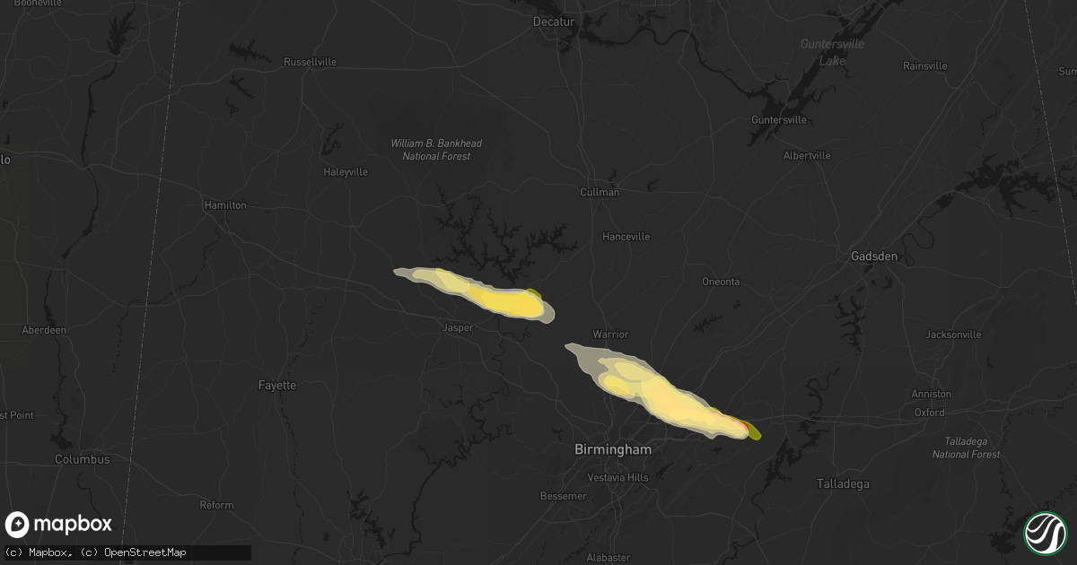 Hail map in Bremen, AL on February 26, 2026
