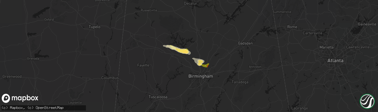 Hail map in Empire, AL on February 26, 2026