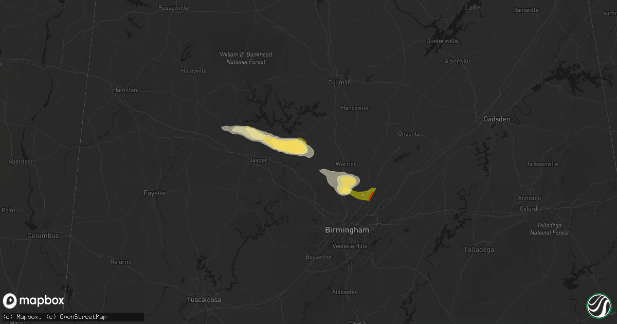 Hail map in Empire, AL on February 26, 2026