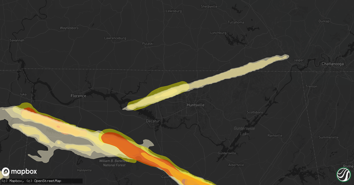 Hail map in Harvest, AL on February 26, 2026