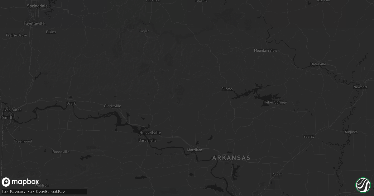 Hail map in Jerusalem, AR on February 26, 2026