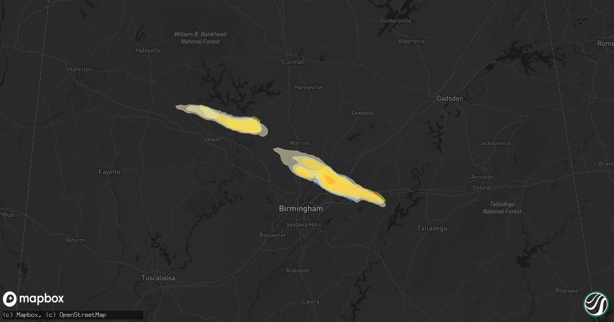 Hail map in Morris, AL on February 26, 2026