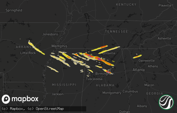 Hail map preview on 02-26-2026
