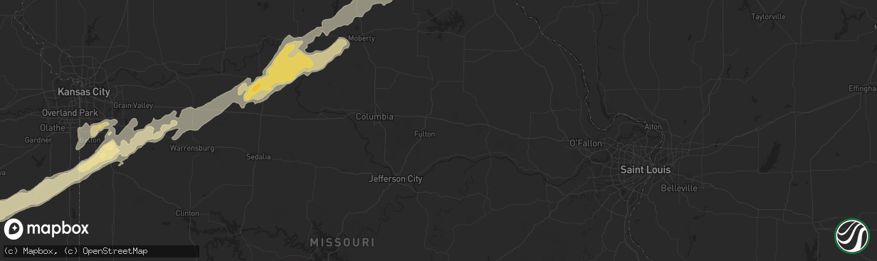 Hail map in Carthage, MO on February 27, 2011