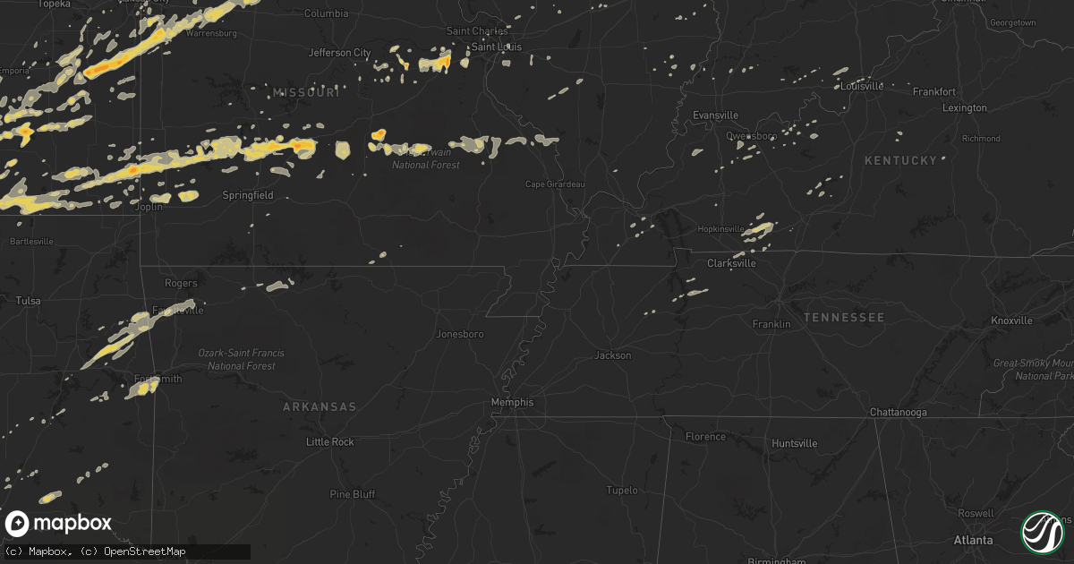 Hail map on February 27, 2011