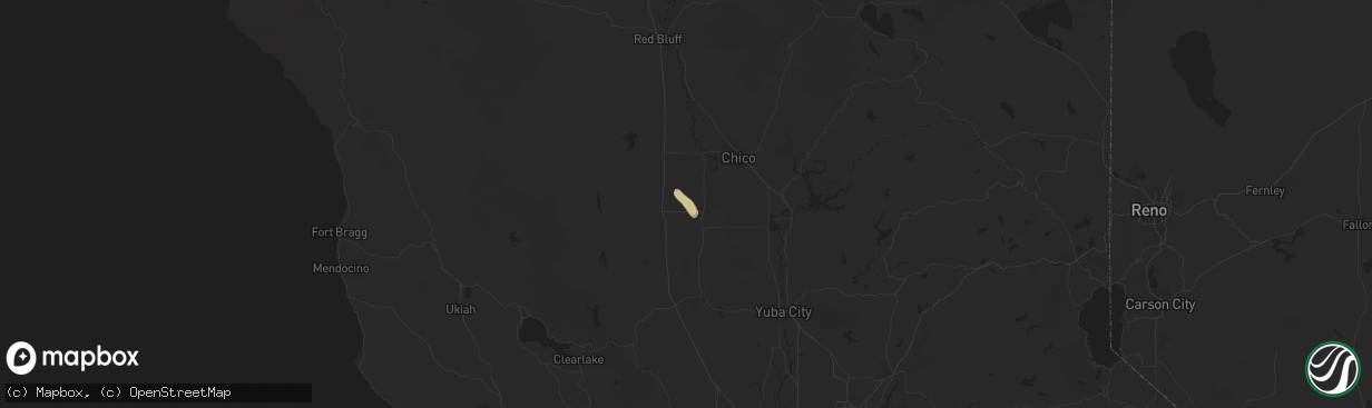 Hail map in Glenn, CA on February 27, 2015