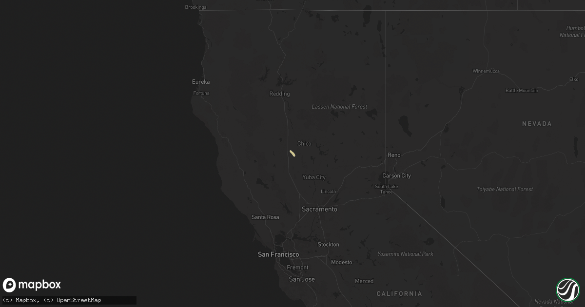 Hail map on February 27, 2015