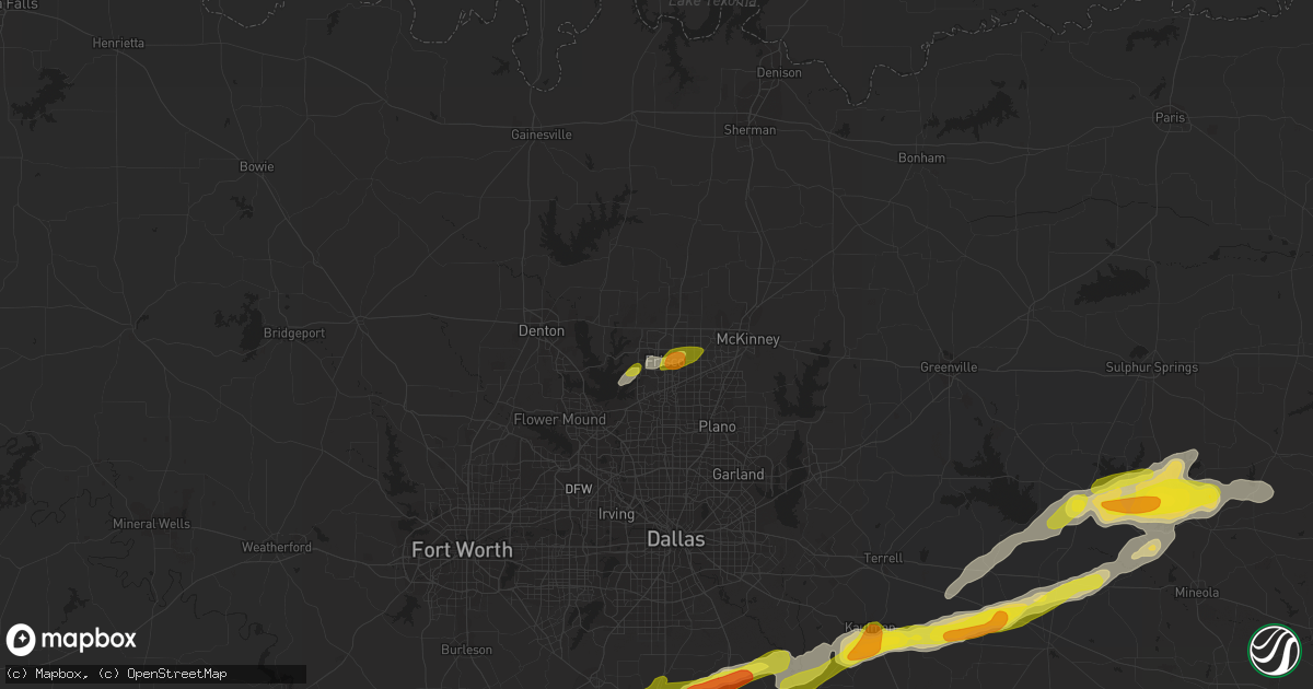 Hail map in Frisco, TX on February 27, 2017