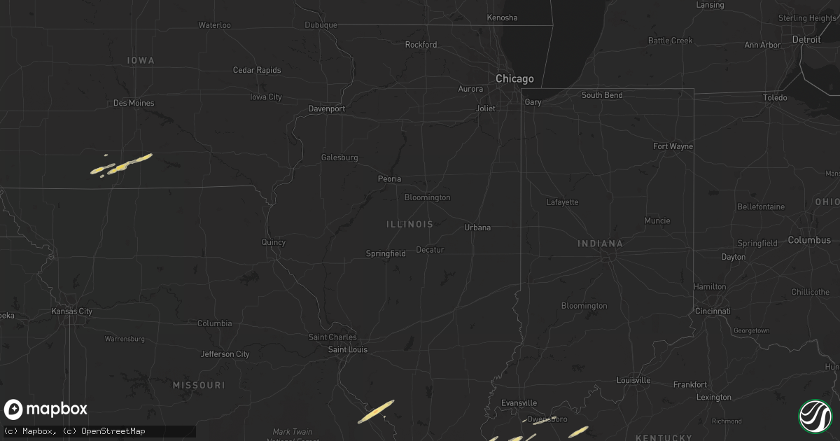 Hail map in Illinois on February 27, 2017