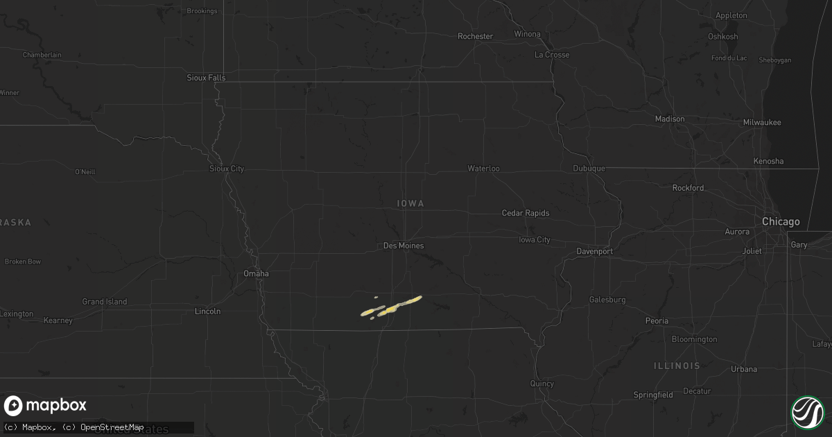 Hail map in Iowa on February 27, 2017