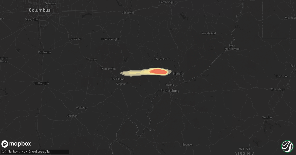 Hail map in Cutler, OH on February 27, 2023