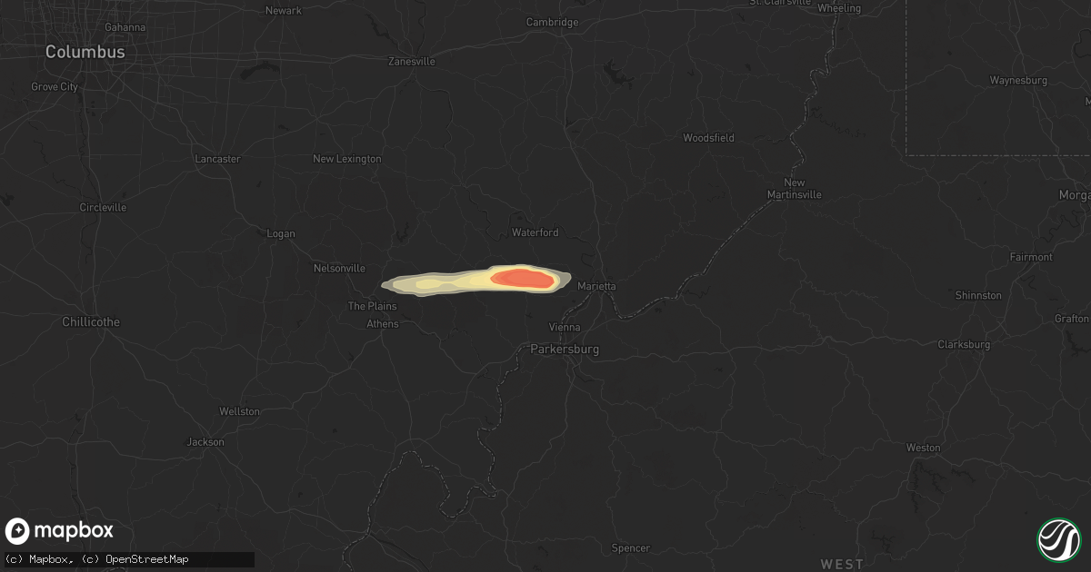 Hail map in Fleming, OH on February 27, 2023