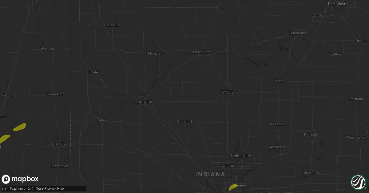 Hail map in Hamilton, OH on February 27, 2023