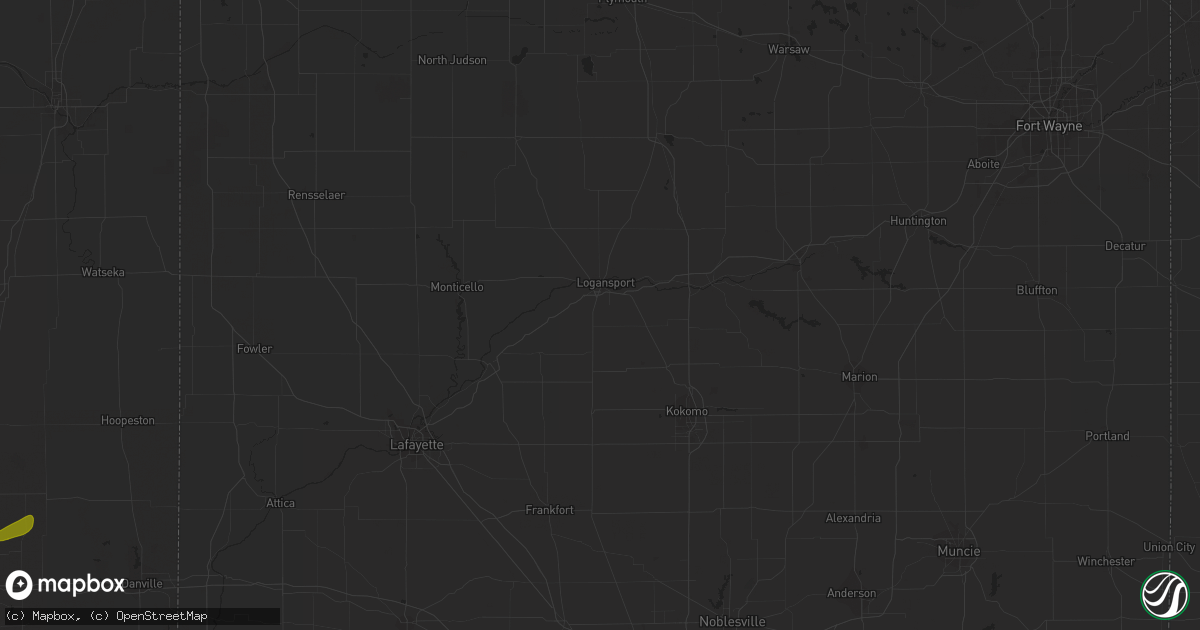 Hail map in Mccordsville, IN on February 27, 2023