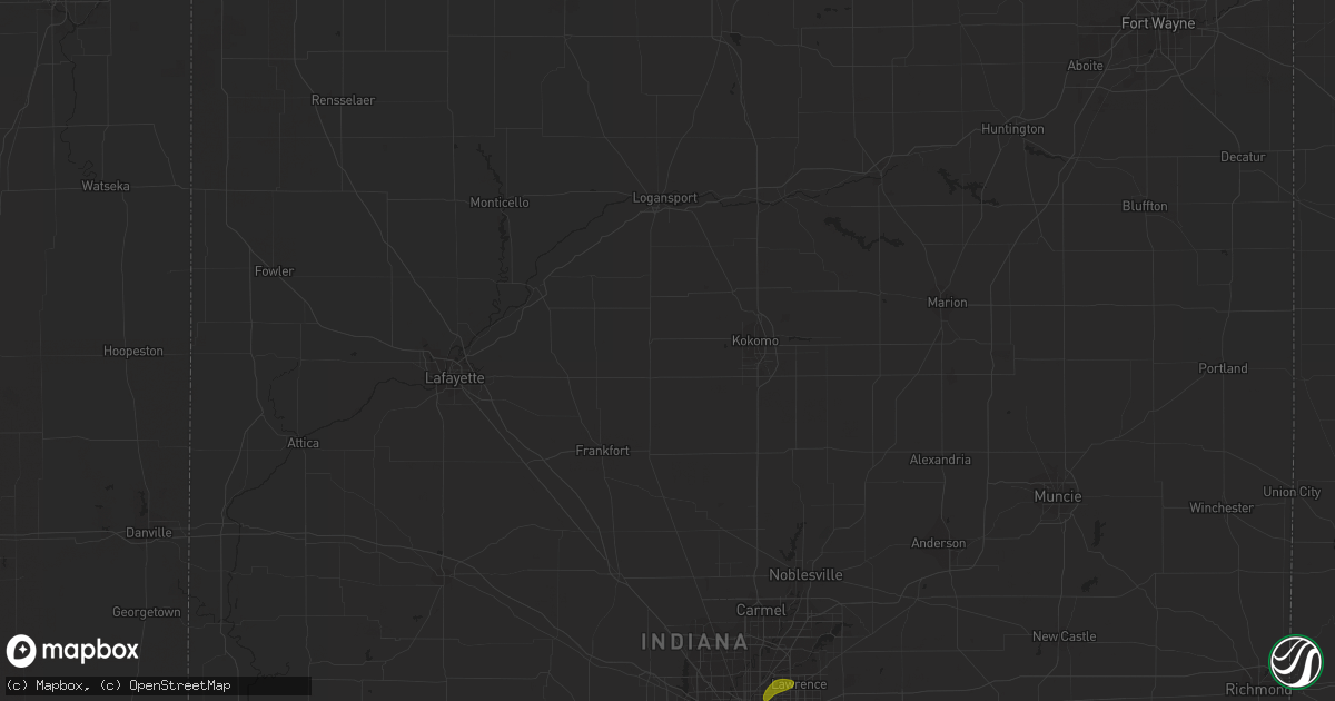 Hail map in Somerville, OH on February 27, 2023