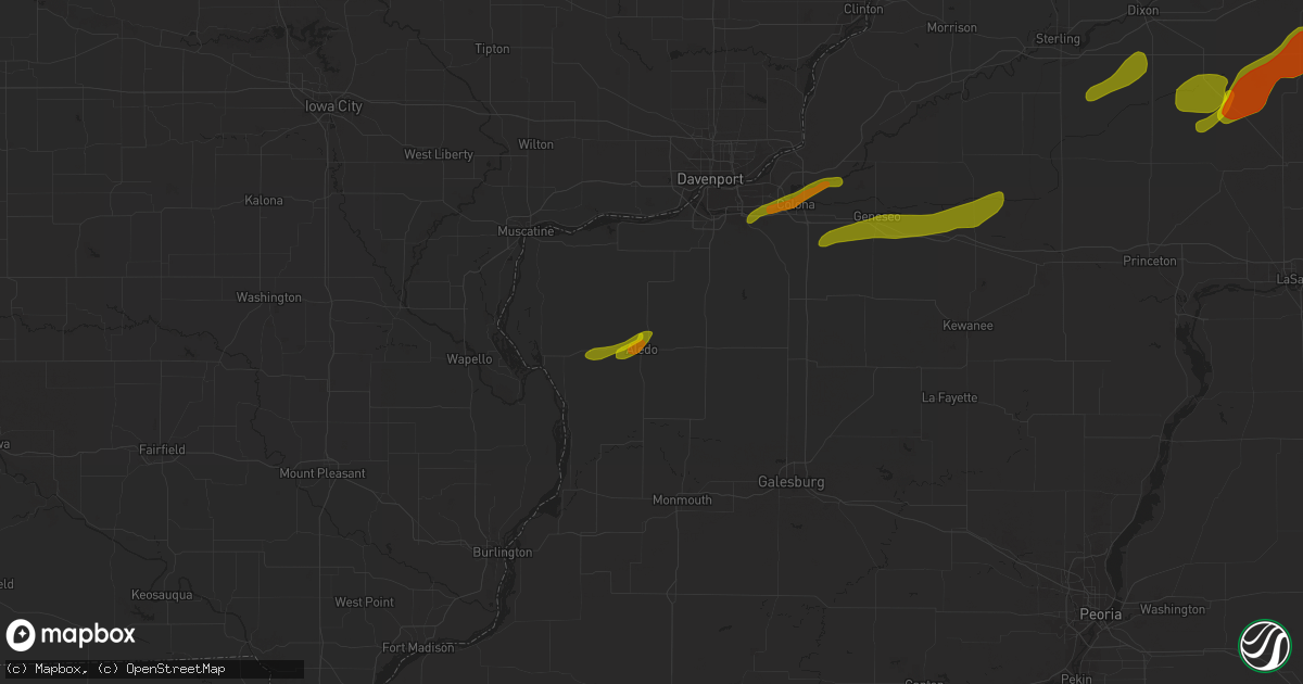 Hail map in Aledo, IL on February 27, 2024