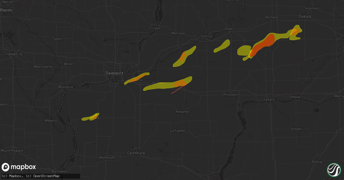 Hail map in Atkinson, IL on February 27, 2024