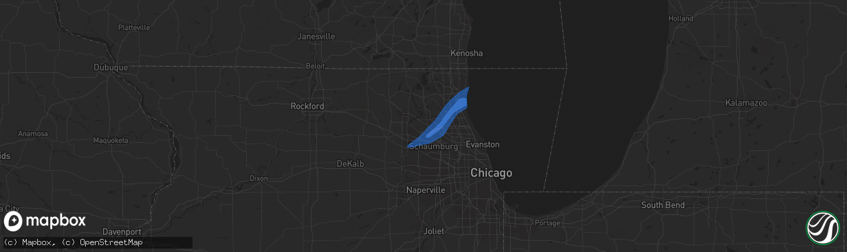 Hail map in Barrington, IL on February 27, 2024