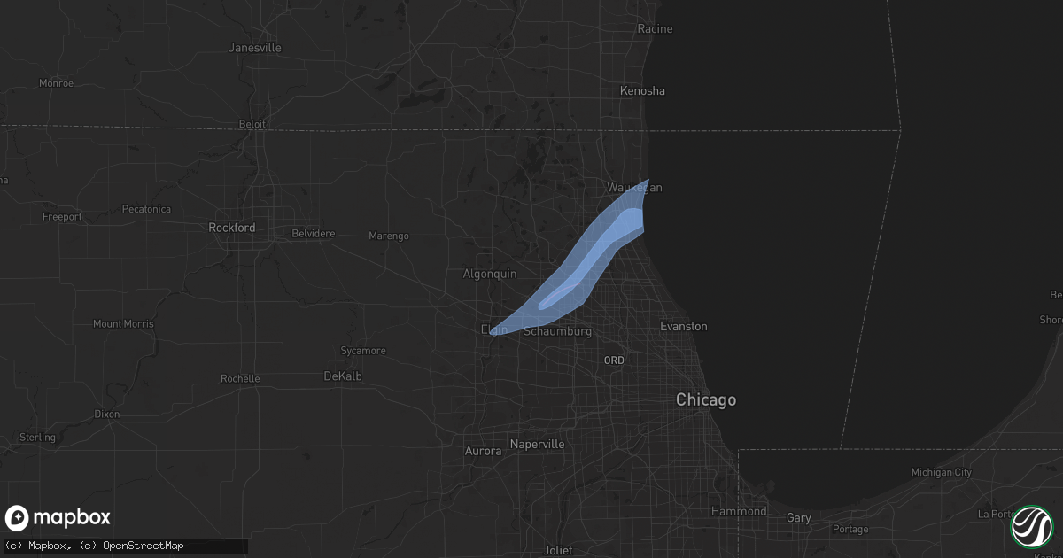 Hail map in Barrington, IL on February 27, 2024