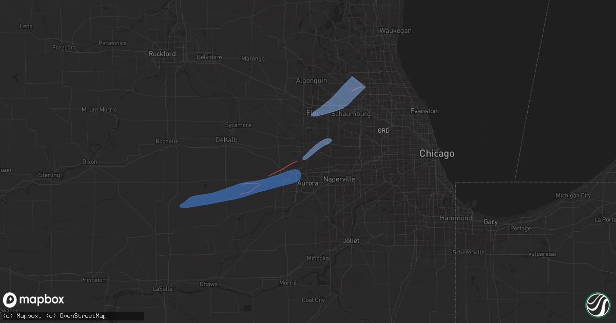 Hail map in Batavia, IL on February 27, 2024
