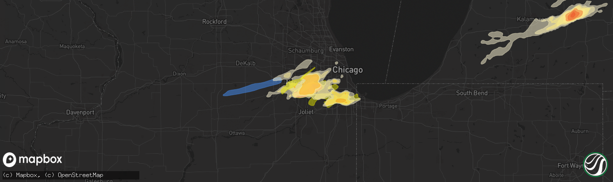 Hail map in Bolingbrook, IL on February 27, 2024