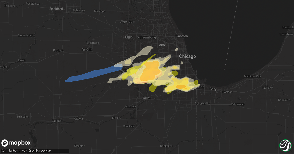 Hail map in Bolingbrook, IL on February 27, 2024